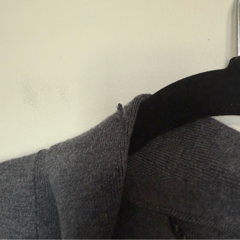 Armani Exchange Shawl Collar Merino Wool Sweater Gray XS - Picture 5 of 9